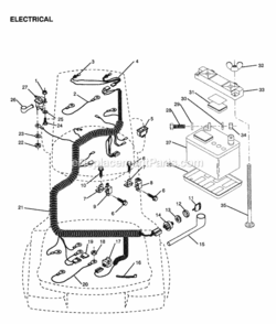 Page C Diagram and Parts List for WE12536A 1991 Husqvarna Lawn Tractor