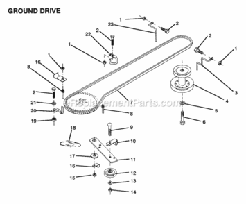 Page G Diagram and Parts List for WE12536A 1991 Husqvarna Lawn Tractor