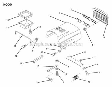 Page H Diagram and Parts List for WE12536A 1991 Husqvarna Lawn Tractor