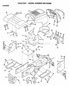 Part Location Diagram of 147627X011 Husqvarna Dash.Silkscreened