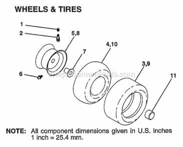 Page K Diagram and Parts List for WE12538D 1997 Husqvarna Lawn Tractor