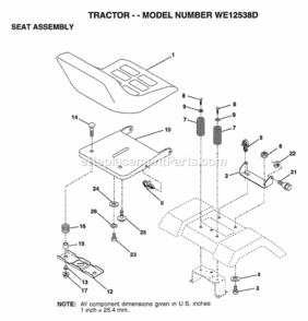Page I Diagram and Parts List for WE12538D 1997 Husqvarna Lawn Tractor