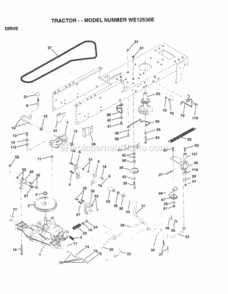 Page D Diagram and Parts List for WE12538E 1997 Husqvarna Lawn Tractor