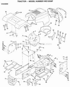 Page A Diagram and Parts List for WE12538F 1999 Husqvarna Lawn Tractor