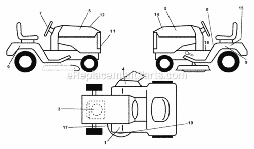Page B Diagram and Parts List for WE12538G 2000 Husqvarna Lawn Tractor