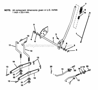 Page H Diagram and Parts List for WE125N38A 1999 And Before Husqvarna Lawn Tractor