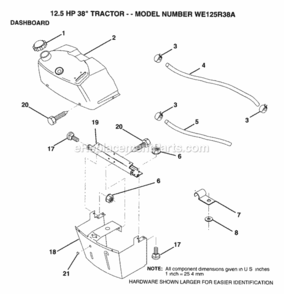 Page B Diagram and Parts List for WE125R38A 1993 Husqvarna Lawn Tractor