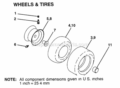 Page K Diagram and Parts List for WE12N38C 1996 Husqvarna Lawn Tractor