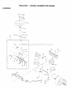 Page I Diagram and Parts List for WE12N38D 1997 Husqvarna Lawn Tractor