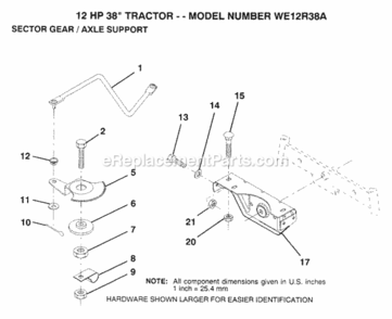 Page N Diagram and Parts List for WE12R38A 1993 Husqvarna Lawn Tractor