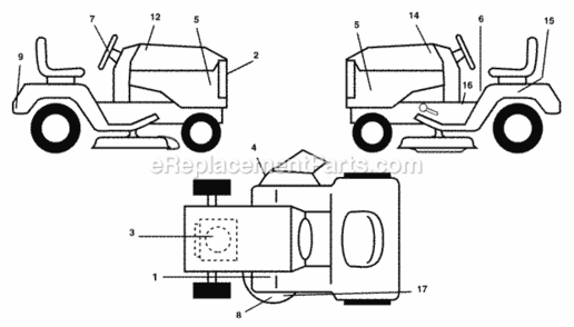 Page B Diagram and Parts List for WE1338A 2003 Husqvarna Lawn Tractor