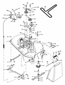 Page F Diagram and Parts List for WE1338A 2003 Husqvarna Lawn Tractor