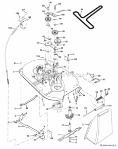 Part Location Diagram of 170280 Husqvarna Mower Housing Assembly