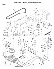 Page D Diagram and Parts List for WE13T38B 1998 Husqvarna Lawn Tractor