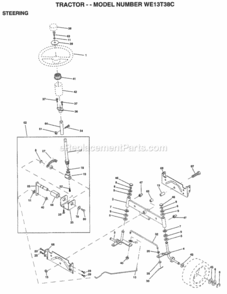 Page I Diagram and Parts List for WE13T38C 1999 Husqvarna Lawn Tractor