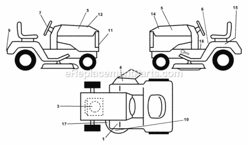 Page B Diagram and Parts List for WE13T38D 2001 Husqvarna Lawn Tractor