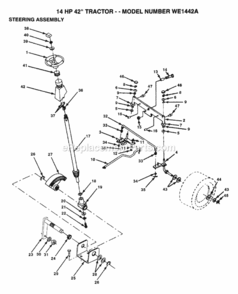 Page I Diagram and Parts List for WE1442A 1993 Husqvarna Lawn Tractor