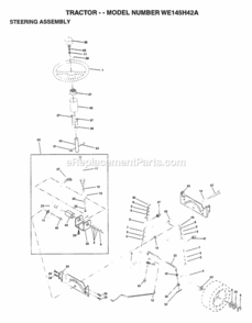 Page I Diagram and Parts List for WE145H42A 1997 Husqvarna Lawn Tractor