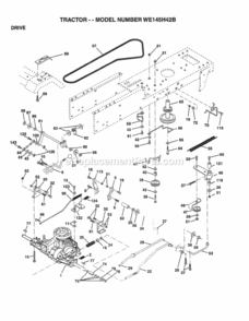 Page C Diagram and Parts List for WE145H42B 1997 Husqvarna Lawn Tractor
