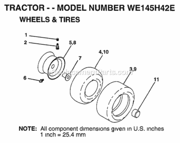 Page J Diagram and Parts List for WE145H42E 1999 Husqvarna Lawn Tractor