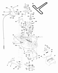 Page F Diagram and Parts List for WE145H42F 1999 Husqvarna Lawn Tractor