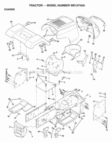 Page A Diagram and Parts List for WE15T42A 1999 Husqvarna Lawn Tractor