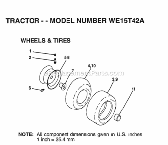 Page J Diagram and Parts List for WE15T42A 1999 Husqvarna Lawn Tractor
