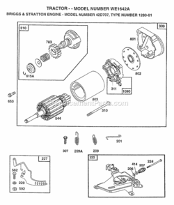Page H Diagram and Parts List for WE1642A 1997 Husqvarna Lawn Tractor