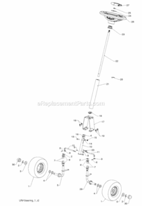 Page F Diagram and Parts List for WE261 2010-06 Husqvarna Lawn Tractor
