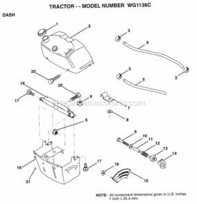Page B Diagram and Parts List for WG1136C 1999 And Before Husqvarna Lawn Tractor