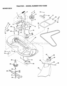 Part Location Diagram of 156600 Husqvarna Housing-Mower,36-In.