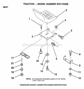 Page M Diagram and Parts List for WG11536B 1999 And Before Husqvarna Lawn Tractor