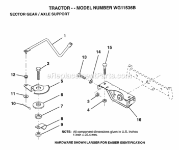 Page N Diagram and Parts List for WG11536B 1999 And Before Husqvarna Lawn Tractor