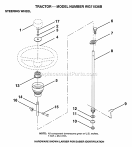 Page O Diagram and Parts List for WG11536B 1999 And Before Husqvarna Lawn Tractor