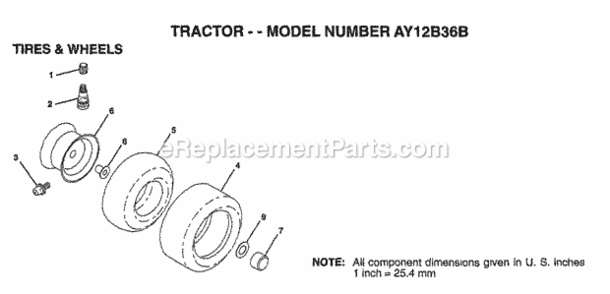 Page P Diagram and Parts List for WG11536B 1999 And Before Husqvarna Lawn Tractor