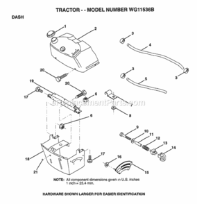 Page B Diagram and Parts List for WG11536B 1999 And Before Husqvarna Lawn Tractor