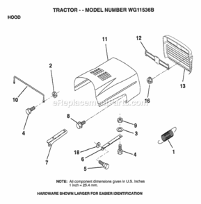 Page I Diagram and Parts List for WG11536B 1999 And Before Husqvarna Lawn Tractor