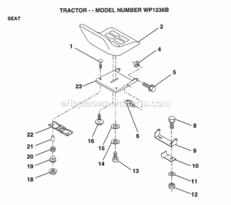 Page N Diagram and Parts List for WG1236B 1999 And Before Husqvarna Lawn Tractor