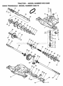 Page C Diagram and Parts List for WG1236B 1999 And Before Husqvarna Lawn Tractor