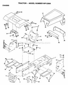 Part Location Diagram of 140001X550 Husqvarna Fender Pnt