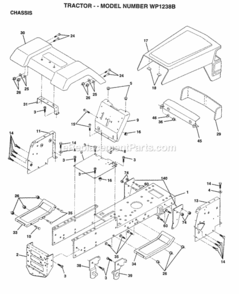 Part Location Diagram of 105475X505 Husqvarna Footrest Right Hand