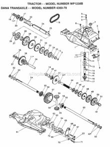 Page J Diagram and Parts List for WP1238B 1996 Husqvarna Lawn Tractor