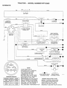 Page D Diagram and Parts List for WP1238D 1997 Husqvarna Lawn Tractor