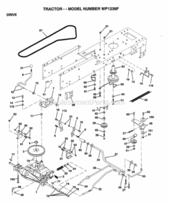 Page C Diagram and Parts List for WP1238F 1999 Husqvarna Lawn Tractor