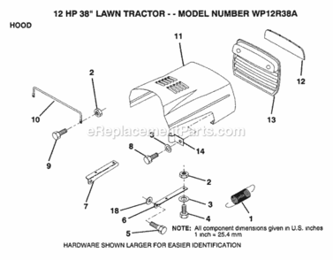 Page J Diagram and Parts List for WP12R38A 1992 Husqvarna Lawn Tractor