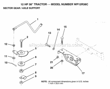 Page N Diagram and Parts List for WP12R38C 1994 Husqvarna Lawn Tractor