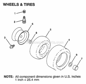 Page Q Diagram and Parts List for WP12R38C 1994 Husqvarna Lawn Tractor