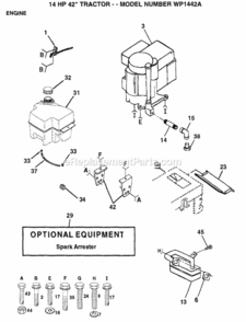 Part Location Diagram of 287707 Husqvarna Engine Bands