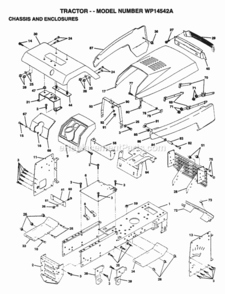 Page A Diagram and Parts List for WP14542A 1995 Husqvarna Lawn Tractor