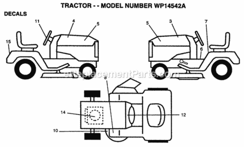 Part Location Diagram of 272991 Husqvarna Decal, Engine